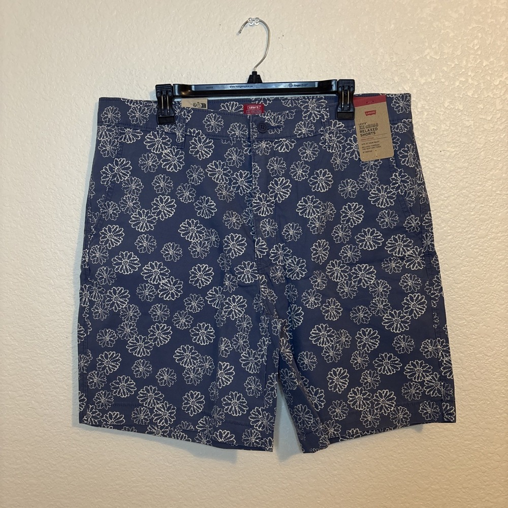 Levis Chino‎ Shorts Mens 36 Floral Lightweight 100 % Cotton